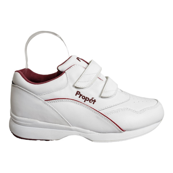 Propet Tour Walker Strap Shoes White/Berry Leather Hook & Loop Women’s Size 10 - Picture 3 of 12